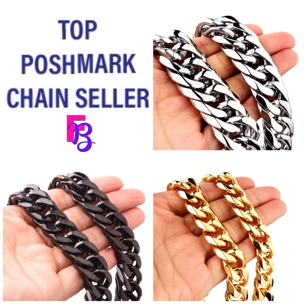 *NEW!* 13MM Iced White Gold Cuban Chain - Picture 14 of 17